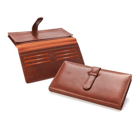 Picture of Accent Sandringham Nappa Leather Colours, Deluxe Travel Wallet with Strap