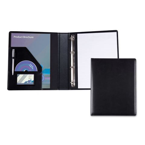 Picture of Black Belluno PU A4 Ring Binder