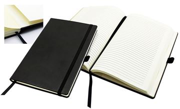 Picture of A5 Casebound Notebook with a Black Elastic Strap and Pen Loop