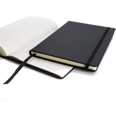 Picture of Black Torino A5 Casebound Notebook with an Elastic Strap