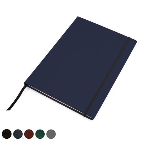 Picture of Hampton Leather A4 Casebound Notebook with Elastic Strap, made in the UK in a choice of 6 colours.