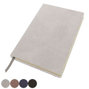 Picture of A5 Casebound Notebook in textured Saffiano in 4 metallic colours.