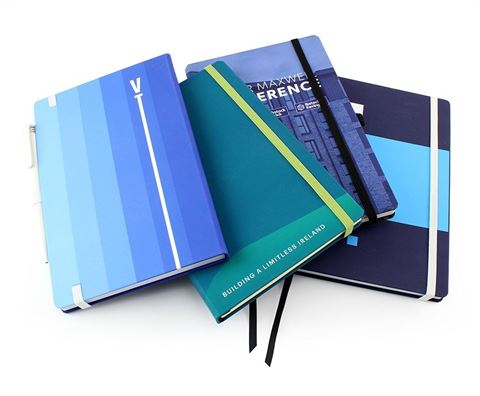 Picture of Designer Full Colour A5 Casebound Notebook with Elastic Strap