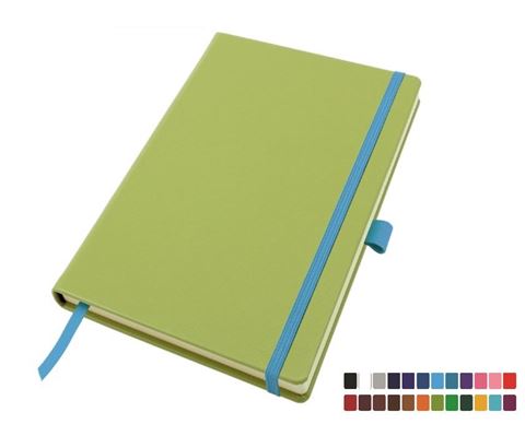 Deluxe Soft Touch A5 Notebook with Elastic Strap & Pen Loop