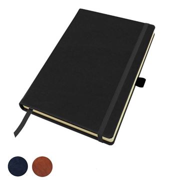 Picture of Sandringham Nappa Leather Colours, A5 Casebound Notebook with Elastic Strap & Pen Loop