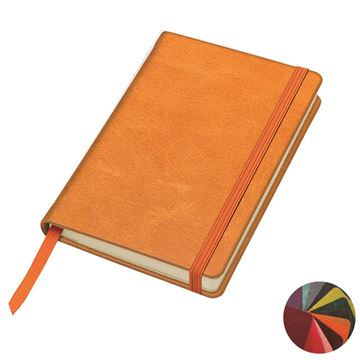 Picture of Kensington Distressed Leather Pocket Casebound Notebook with Elastic Strap