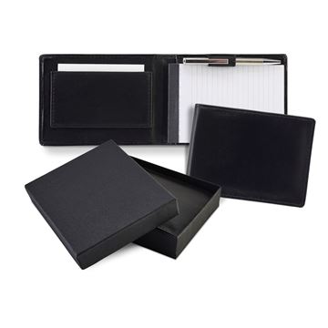 Picture of Sandringham Nappa Leather Flip Up Notepad Jotter with Pen
