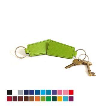 Picture of Economy Trapeze Key Fob, in Belluno, a vegan coloured leatherette with a subtle grain.