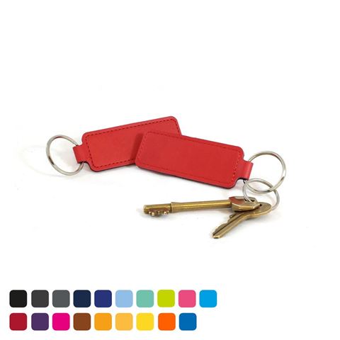 Picture of Economy Rectangular Key Fob in Soft Touch Vegan Torino PU. 