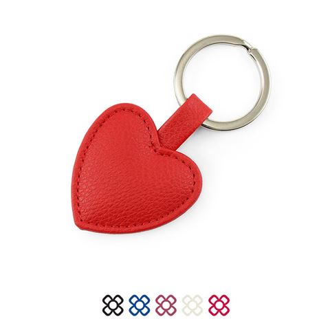 Picture of Heart Shaped key Fob in recycled Como, a quality vegan PU.