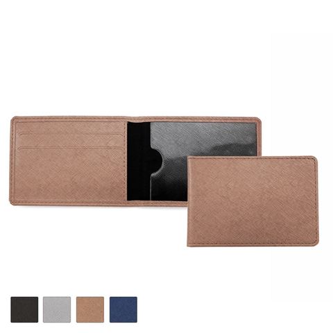 Picture of Season Ticket or ID Card Case in textured Saffiano in 4 metallic colours. 