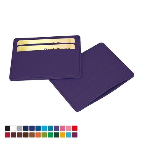 Picture of Deluxe Slimline Credit Card Case in Belluno, a vegan coloured leatherette with a subtle grain.