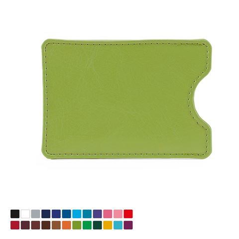 Picture of Credit Card Slip Case in Belluno, a vegan coloured leatherette with a subtle grain.