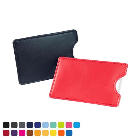 Picture of Credit Card Slip Case , choose from of 19 contemporary colours, in vegan matt velvet Torino. 