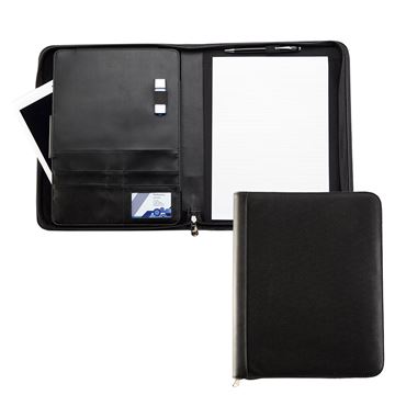 Picture of Black Houghton A4 Zipped Conference Folder with padded Tablet Pocket