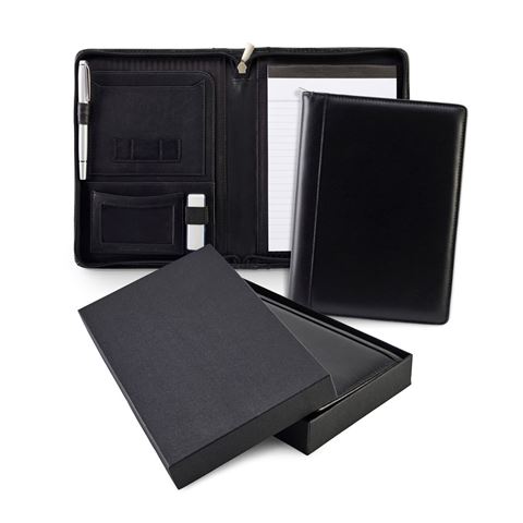 Picture of Sandringham Nappa Leather Zipped A5 Conference Folder