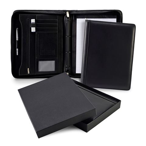 Picture of Sandringham Nappa Leather Deluxe A4 Zipped Ring Binder