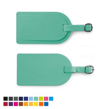 Picture of Large Luggage Tag with Security Flap in Soft Touch Vegan Torino PU.