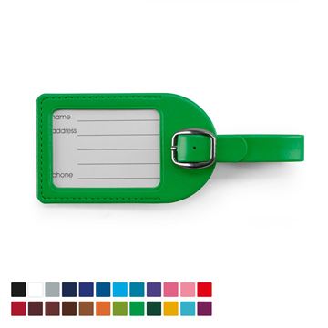 Picture of Small Luggage Tag in a choice of 20 colours, vegan soft touch Belluno.