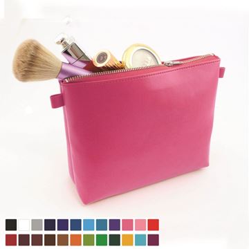 Picture of Toiletry or Accessory Case in Belluno, a vegan coloured leatherette with a subtle grain.