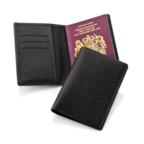 Picture of Black Belluno Deluxe Passport Wallet 