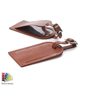 Picture of Luggage Tag in Sandringham Nappa Leather Protection made to order in any Pantone Colour