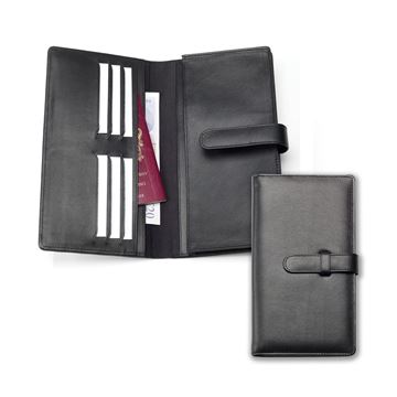 Picture of Sandringham Nappa Leather Deluxe Travel Wallet with Strap