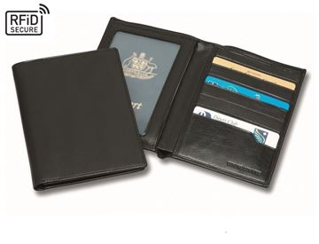 Picture of Sandringham Nappa Leather Deluxe RFID Passport Wallet