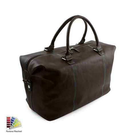 Picture of Pantone Matched Sandringham Leather Weekender Bag