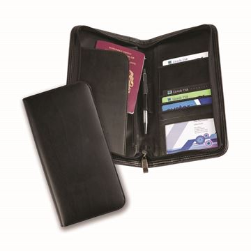 Picture of Balmoral Bonded Leather Deluxe Zipped Travel Wallet