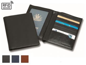 Picture of Accent Sandringham Nappa Leather Colours, Deluxe RFID Passport Wallet