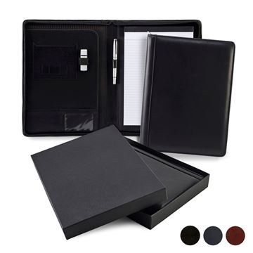 Picture of Accent Sandringham Nappa Leather Colours Zipped A4 Conference Pad Holder
