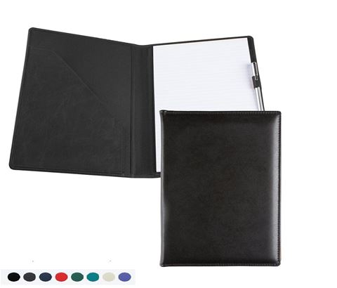 Picture of A4 Conference Folder with co ordinating Leather Interior Pockets Recycled Environmentally friendly Eleather, in a choice of 8 colours.