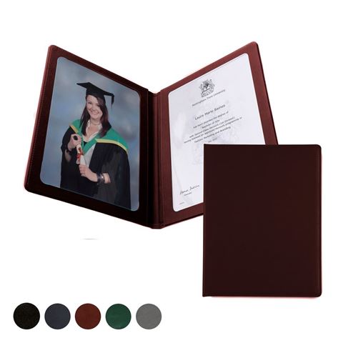 Picture of Hampton Leather A4 Certificate or Price List Holder, made in the UK in a choice of 5 colours.