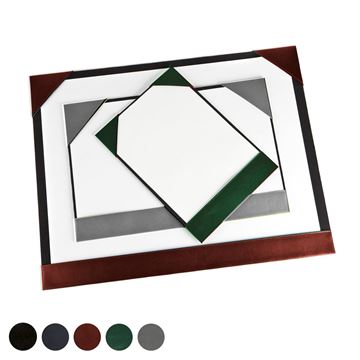 Picture of Hampton Leather A4 Desk Pad Blotter, made in the UK in a choice of 5 colours.