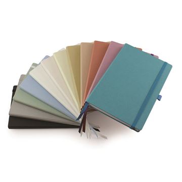 Picture of Cafeco Recycled A5 Casebound Notebook with Elastic Strap & Pen Loop
