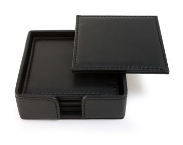 Picture of Sandringham Nappa Leather Square Coaster Set