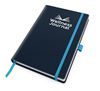 Picture of Como Recycled Wellness Journal with Elastic Strap and Pen-Loop in a choice of colours to match or contrast.