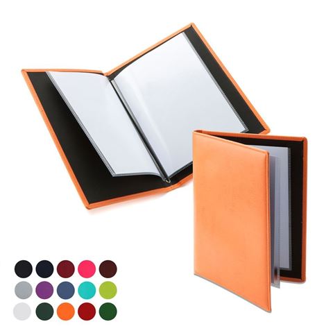 Picture of A5 Wine List or Menu Holder in Belluno, a vegan coloured leatherette with a subtle grain.