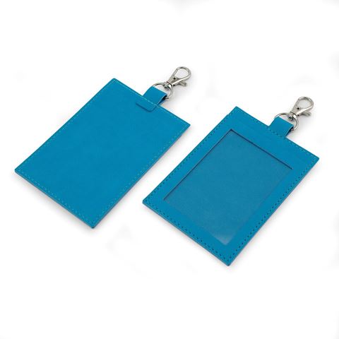 Picture of ID Card Holder with trigger clip to attachto a lanyard in Recycled Porto